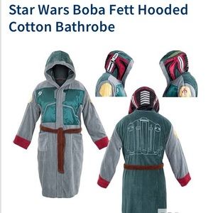 Star Wars Boba Fett Hooded Cotton Bathrobe